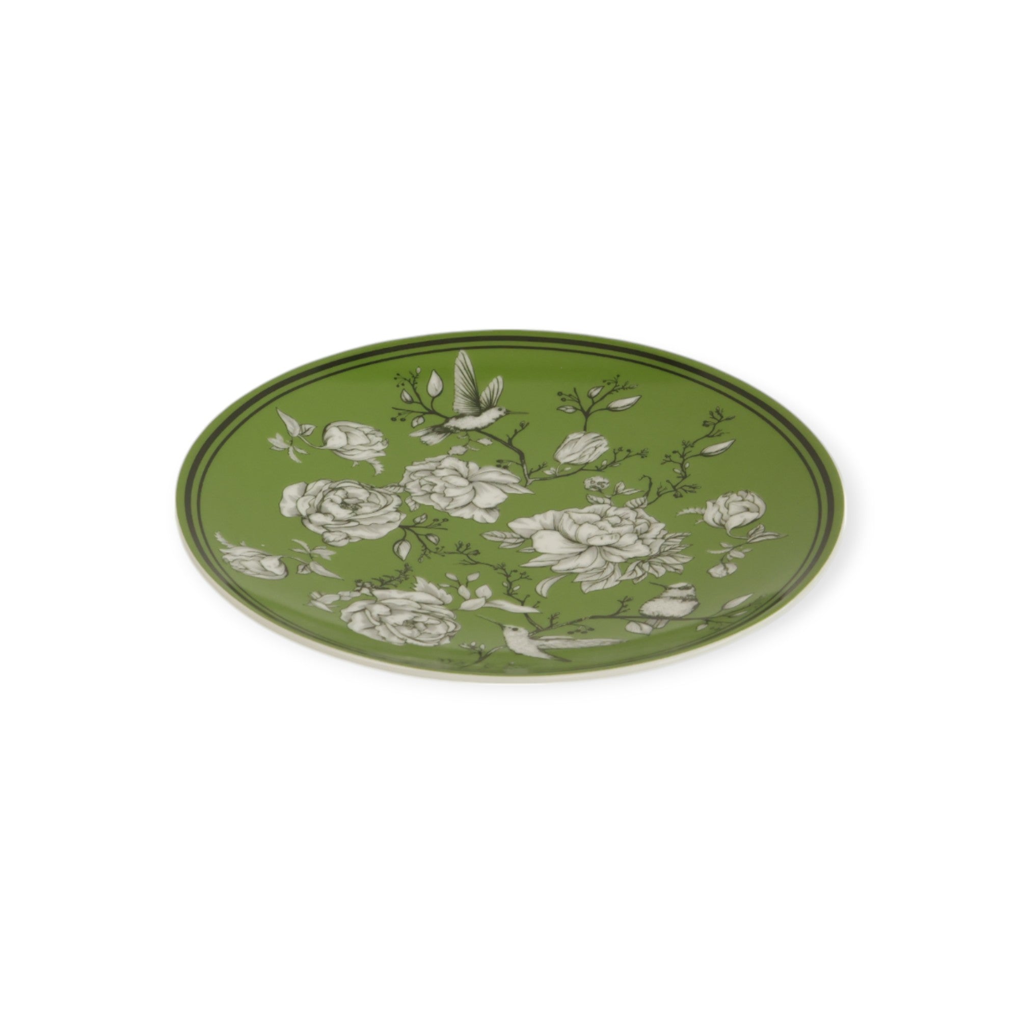 Rose Glow Green 25 Cm Porselen Tabak