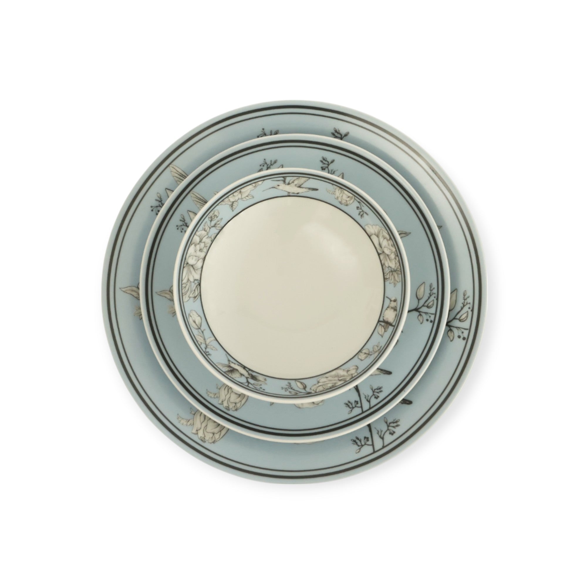 Rose Glow Blue Porselen Kase