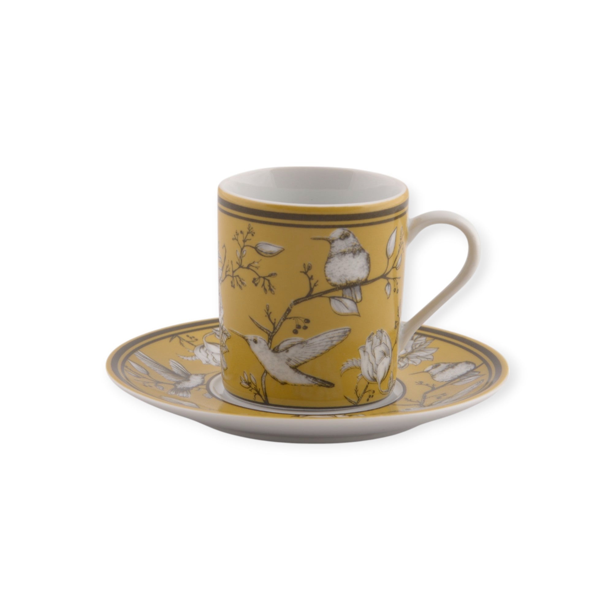 Rose Glow Yellow Porselen Kahve Fincanı