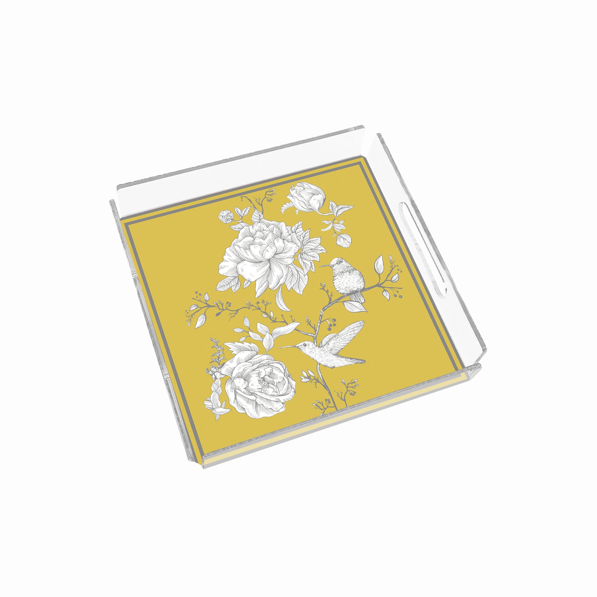 Rose Glow Yellow 24x24 Pleksi Tepsi