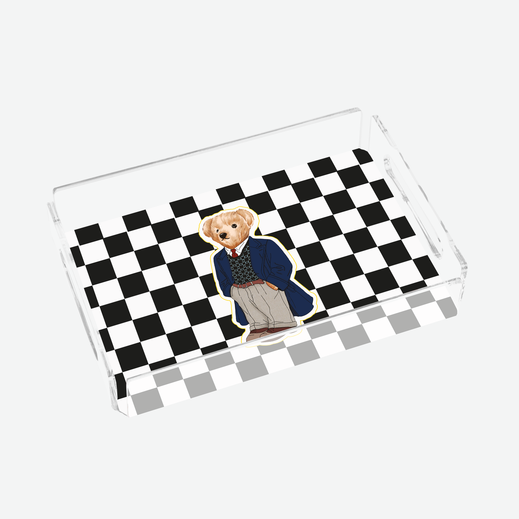 Honey Teddy Bear 25x17 Pleksi Tepsi