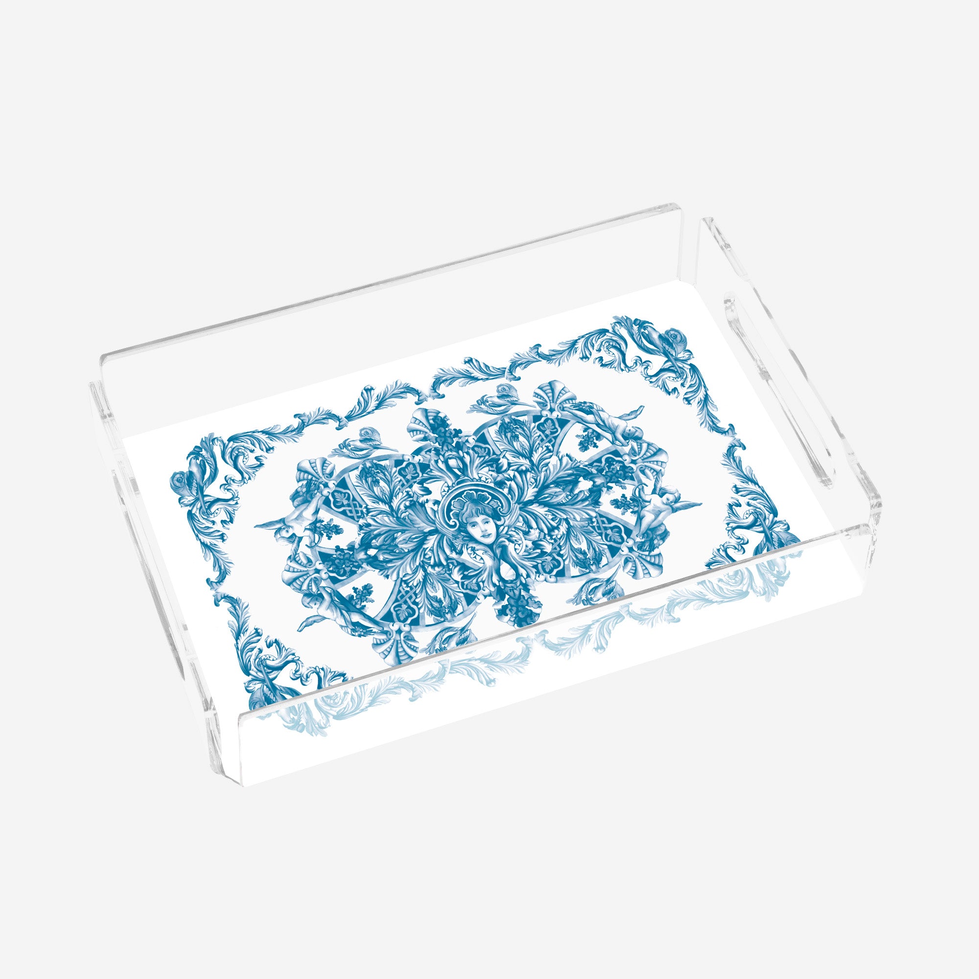 Blue Blanc Royale 25x17 Pleksi Tepsi