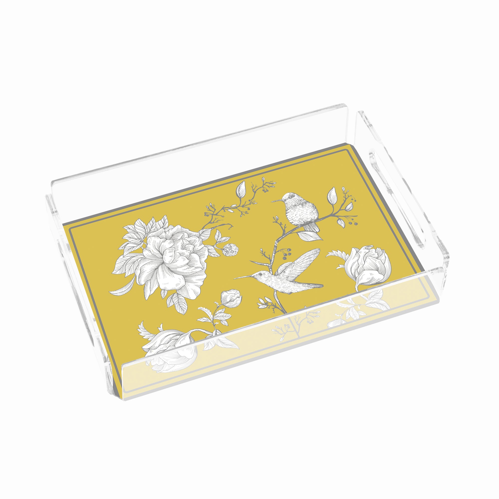 Rose Glow Yellow 25x17 Pleksi Tepsi