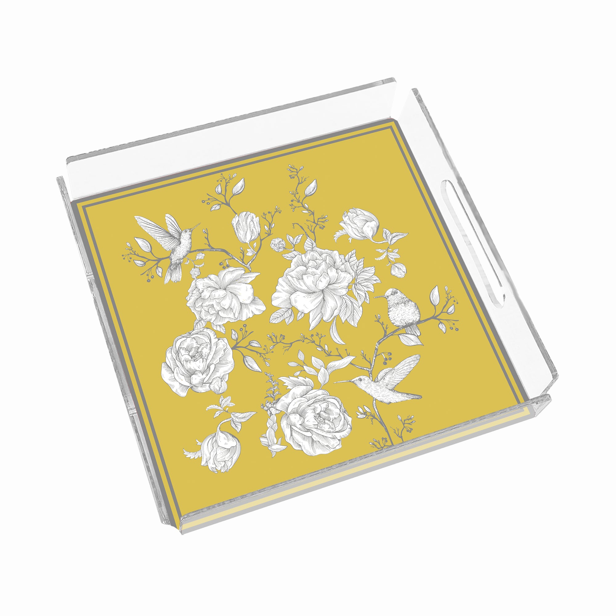 Rose Glow Yellow 35x35 Pleksi Tepsi