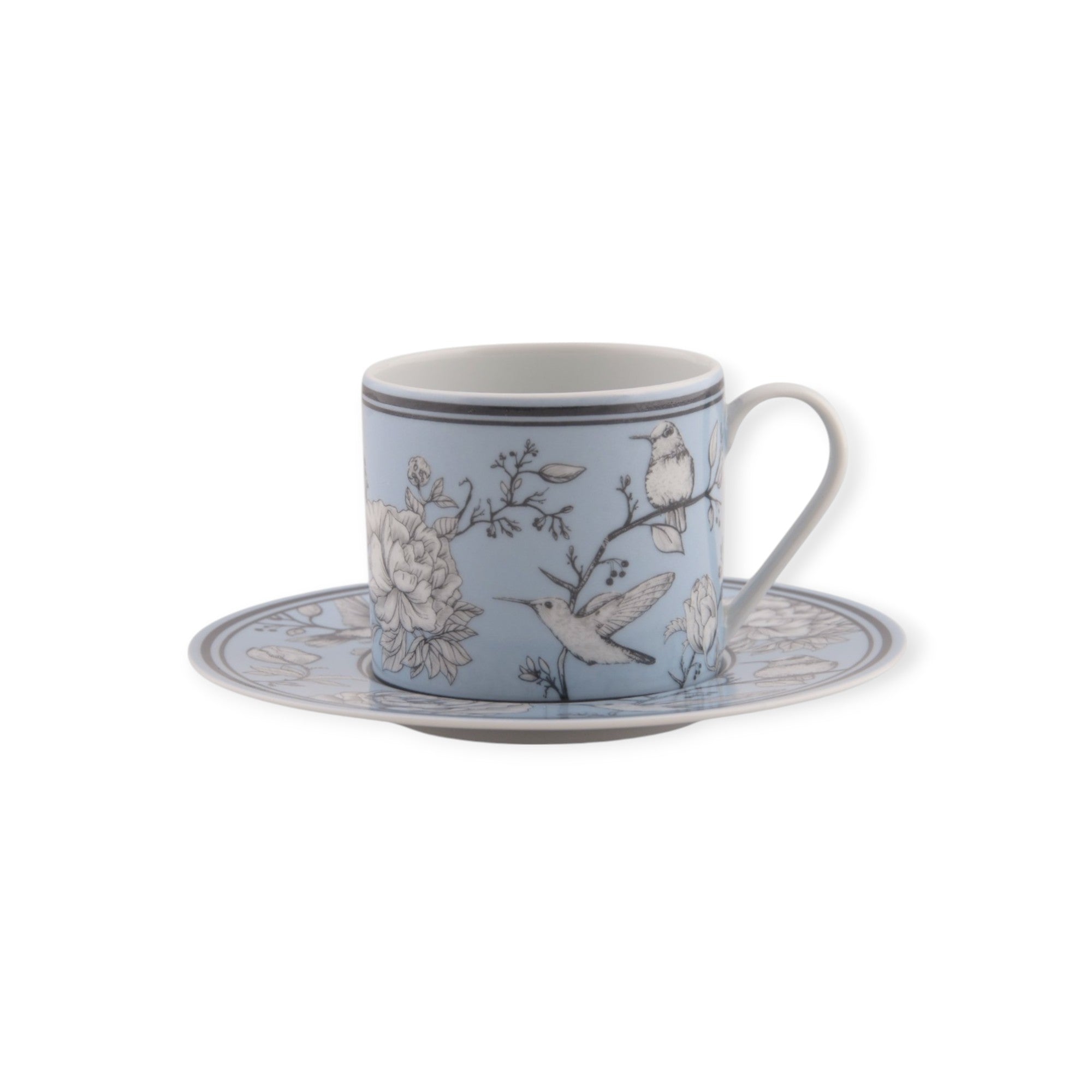 Rose Glow Green Porselen Çay Fincanı