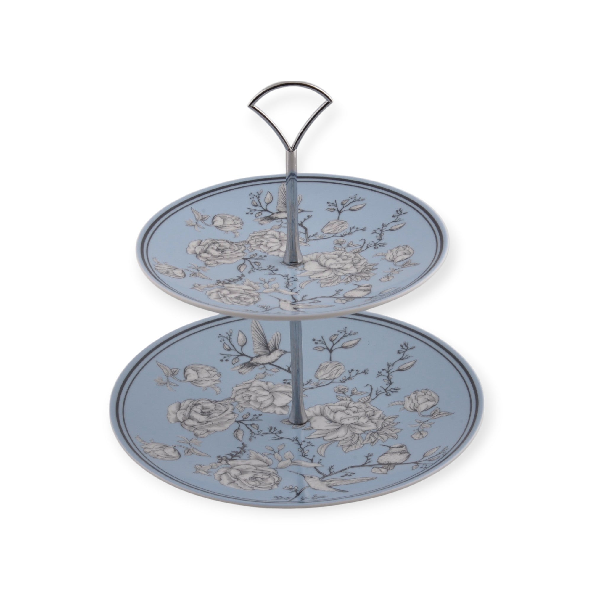 Rose Glow Blue 2 Katlı Kek Standı