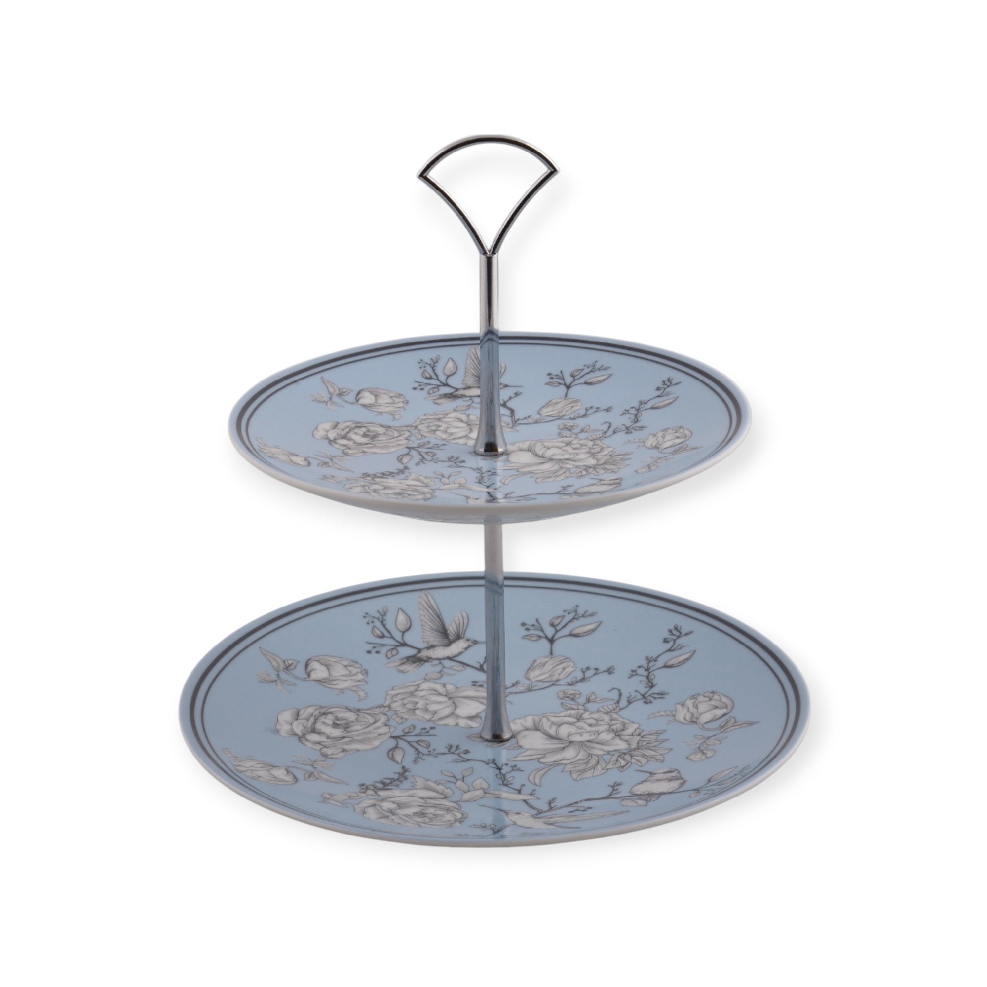 Rose Glow Blue 2 Katlı Kek Standı