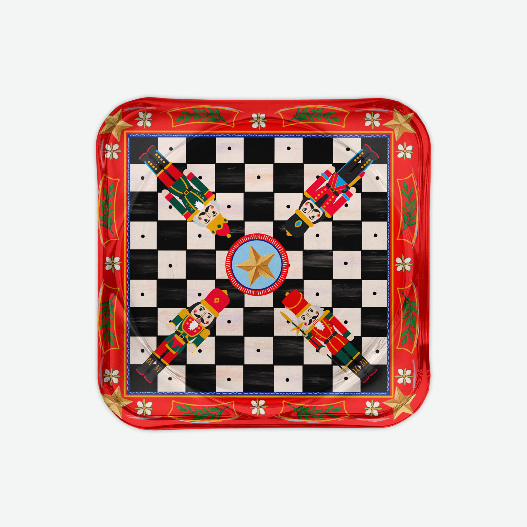 Nutcracker Cam Bardak Altlığı & Mum Tabağı