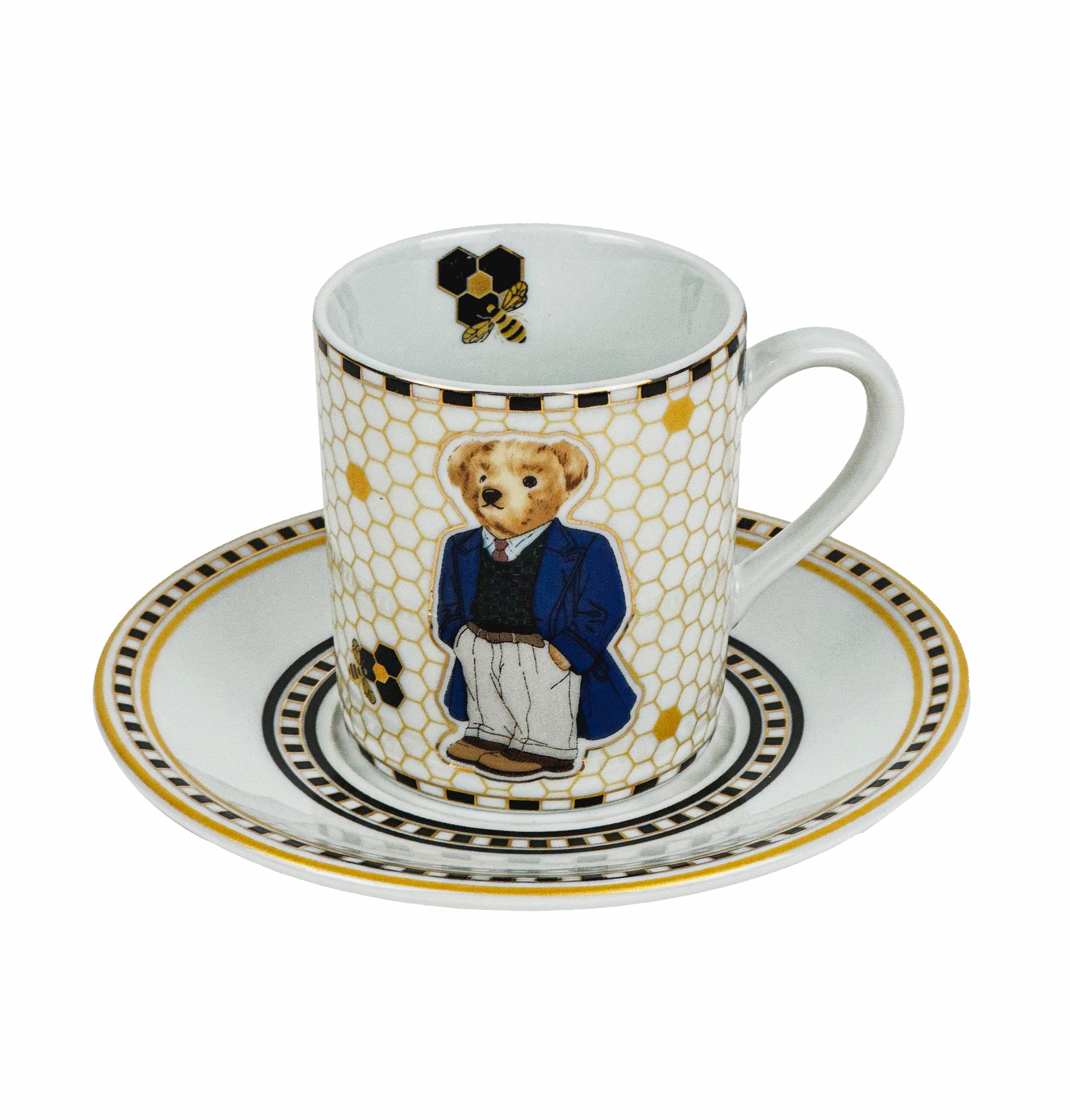 Honey Teddy Bear Porselen Kahve Fincanı