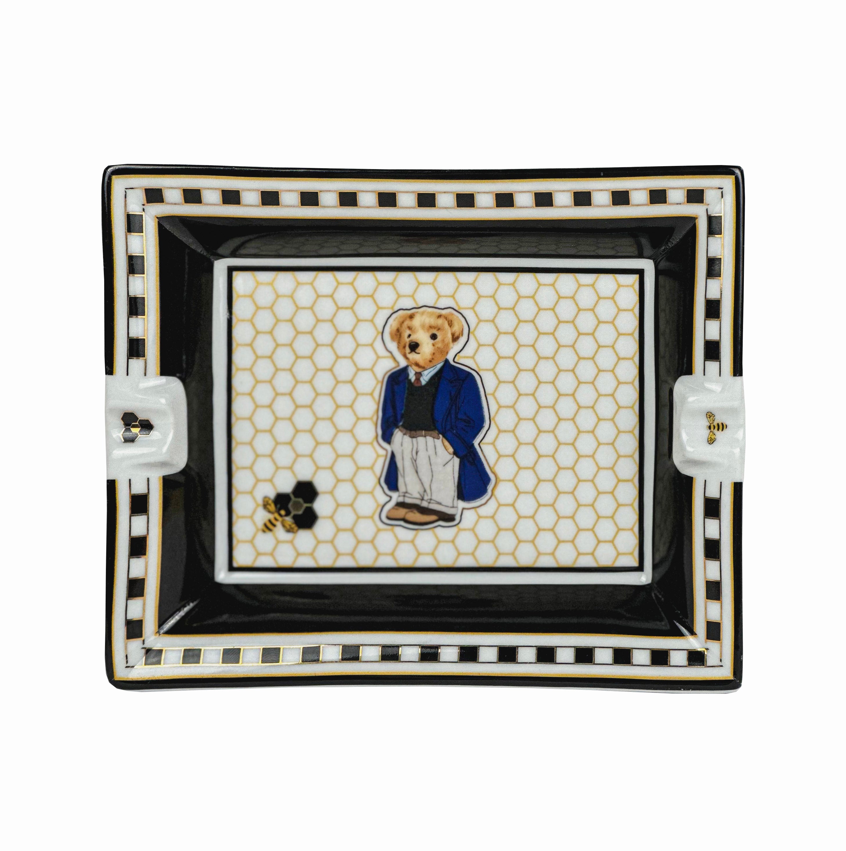 Honey Teddy Bear Porselen Kül Tablası