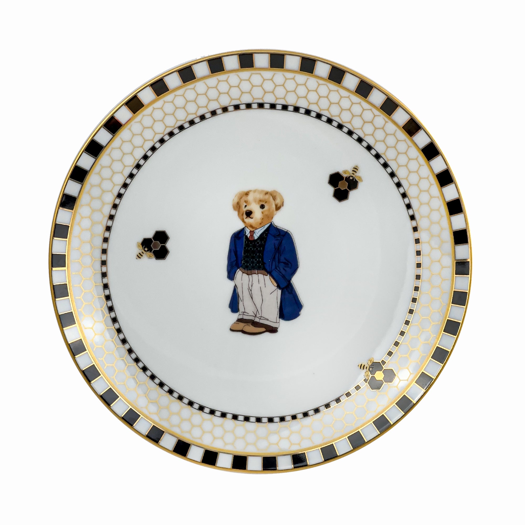 Honey Teddy Bear 20 Cm Porselen Tabak