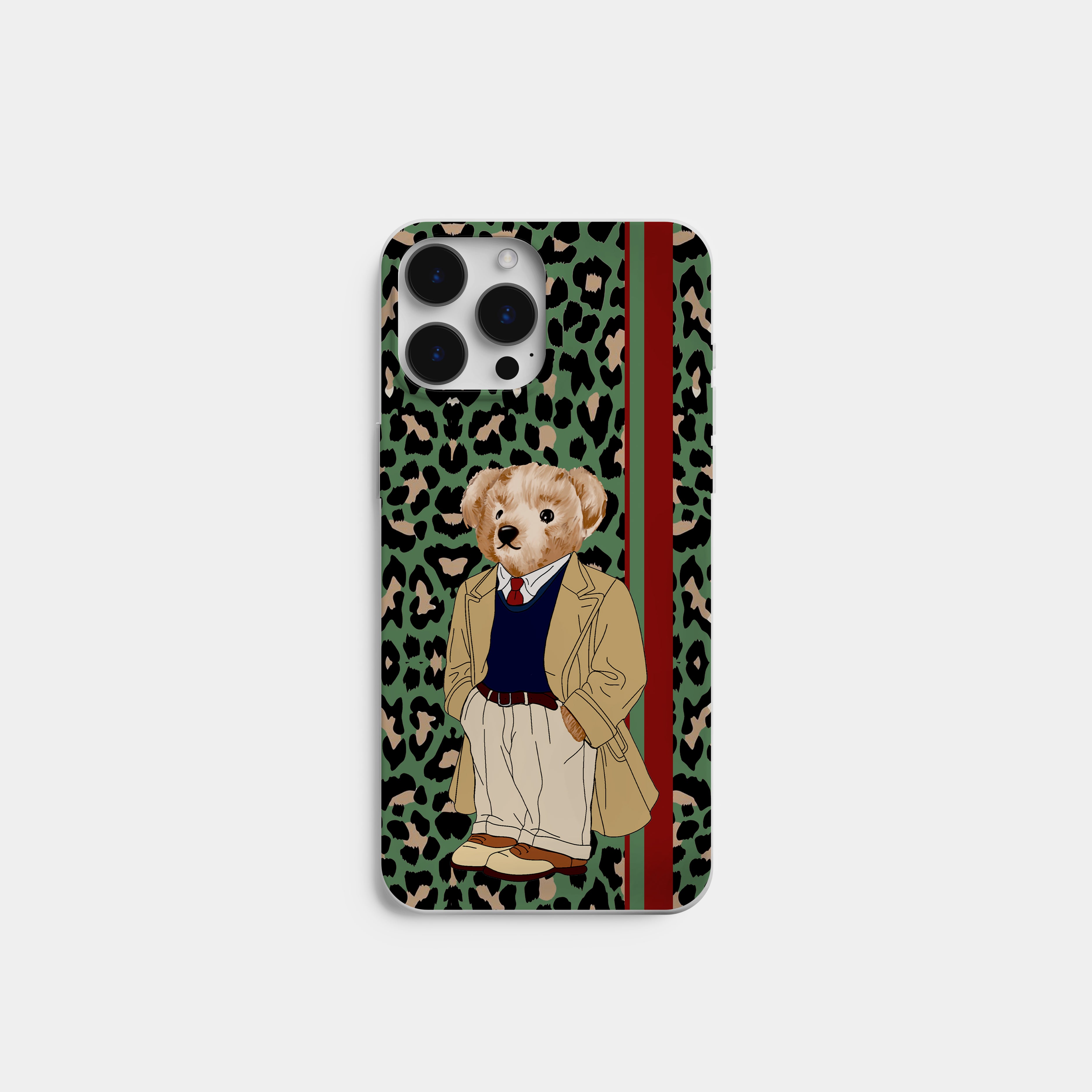 Leopar Teddy Bear Telefon Kılıfı