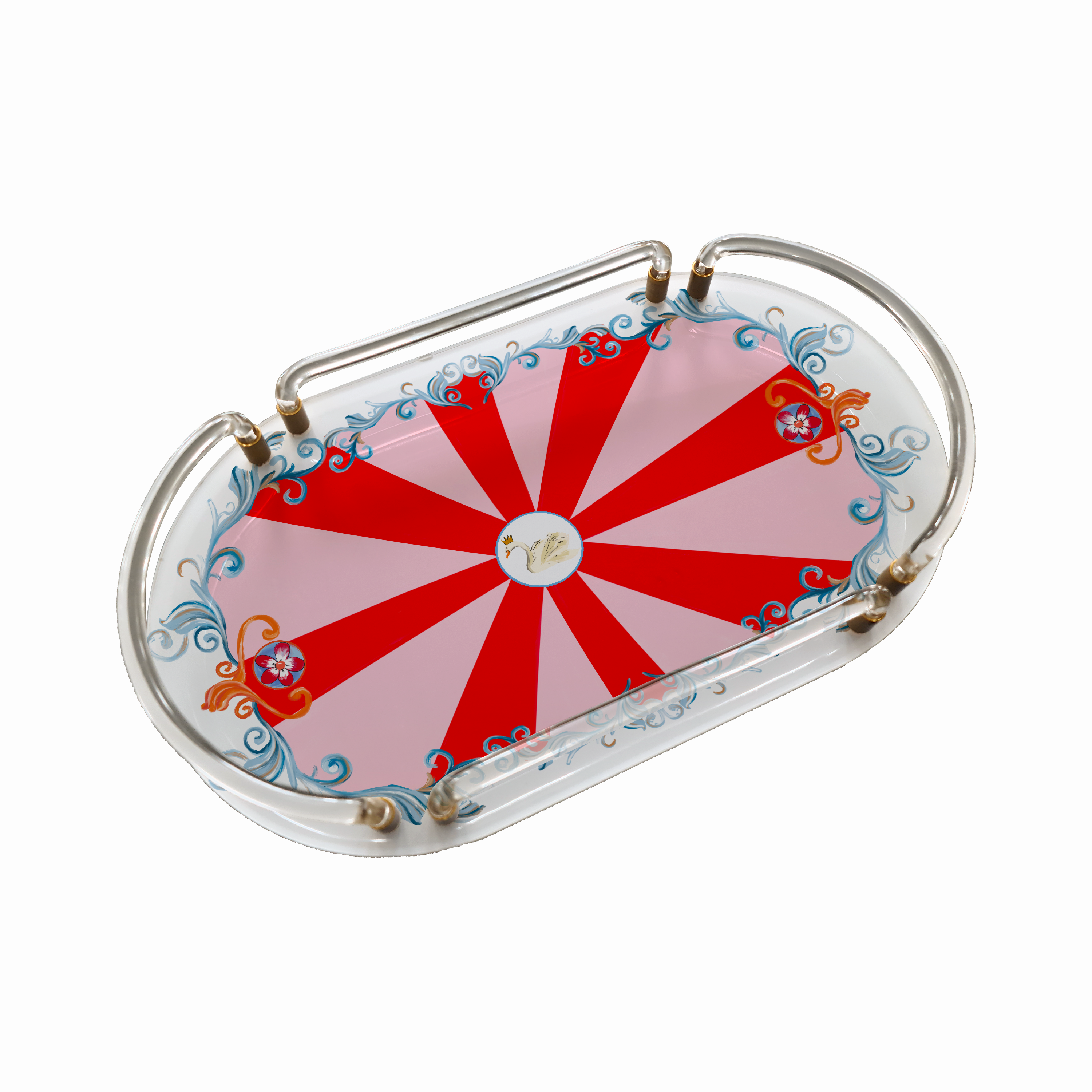 Swan Oval Pleksi Tepsi