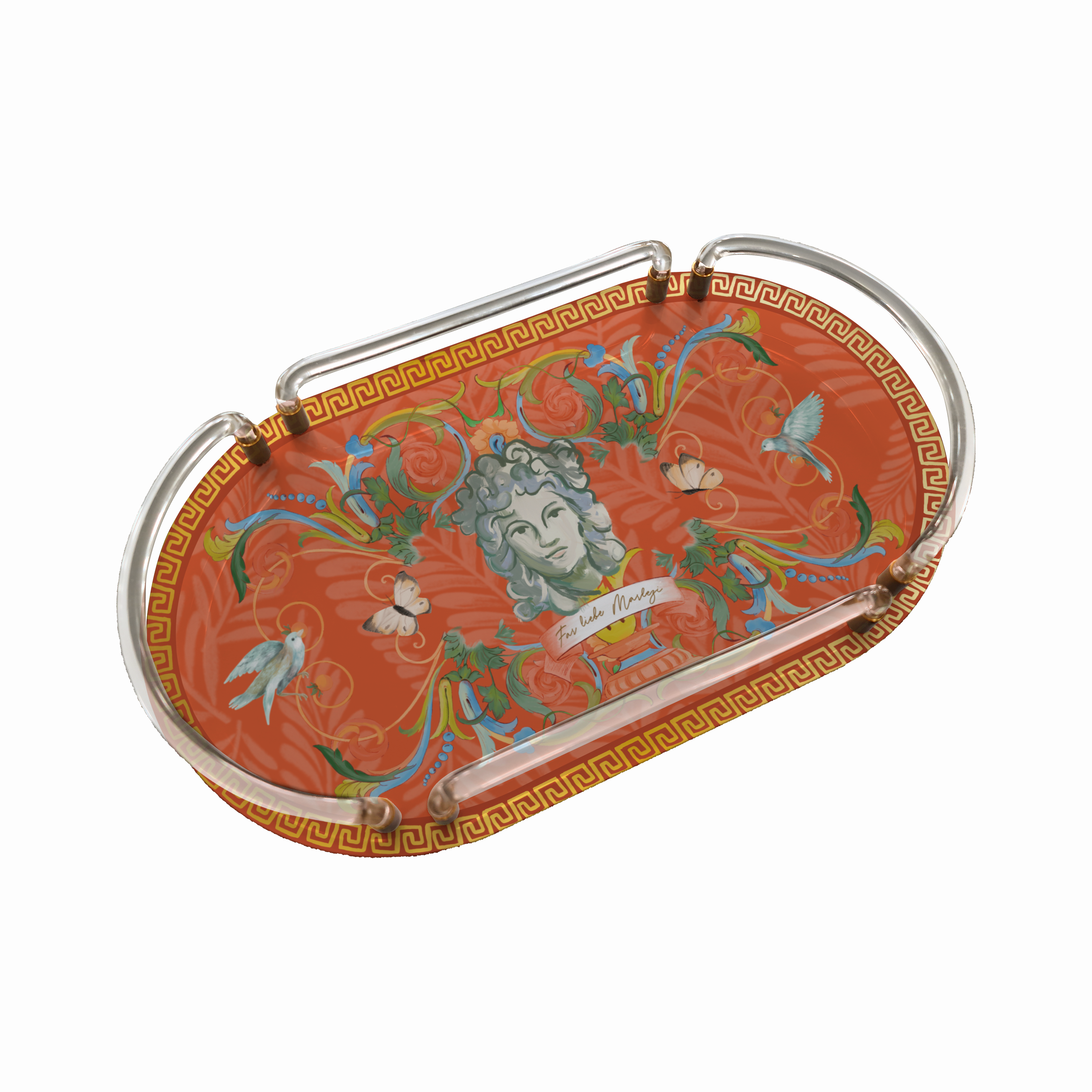 Marlezi Oval Pleksi Tepsi